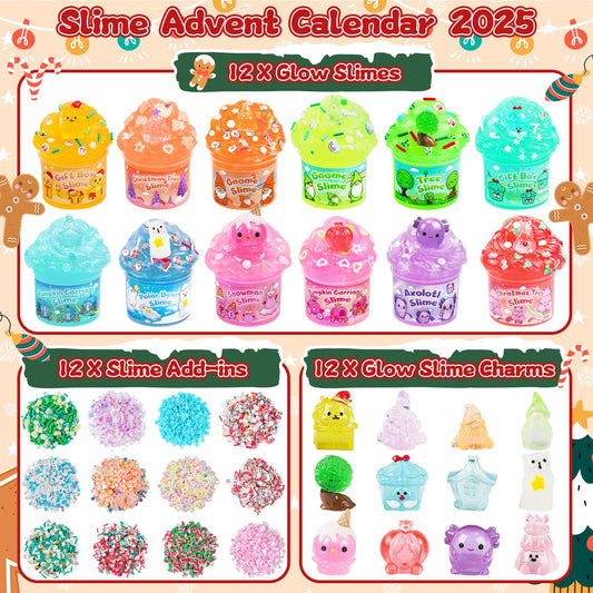 Okaybee slime charms add festive accents for creative holiday play.