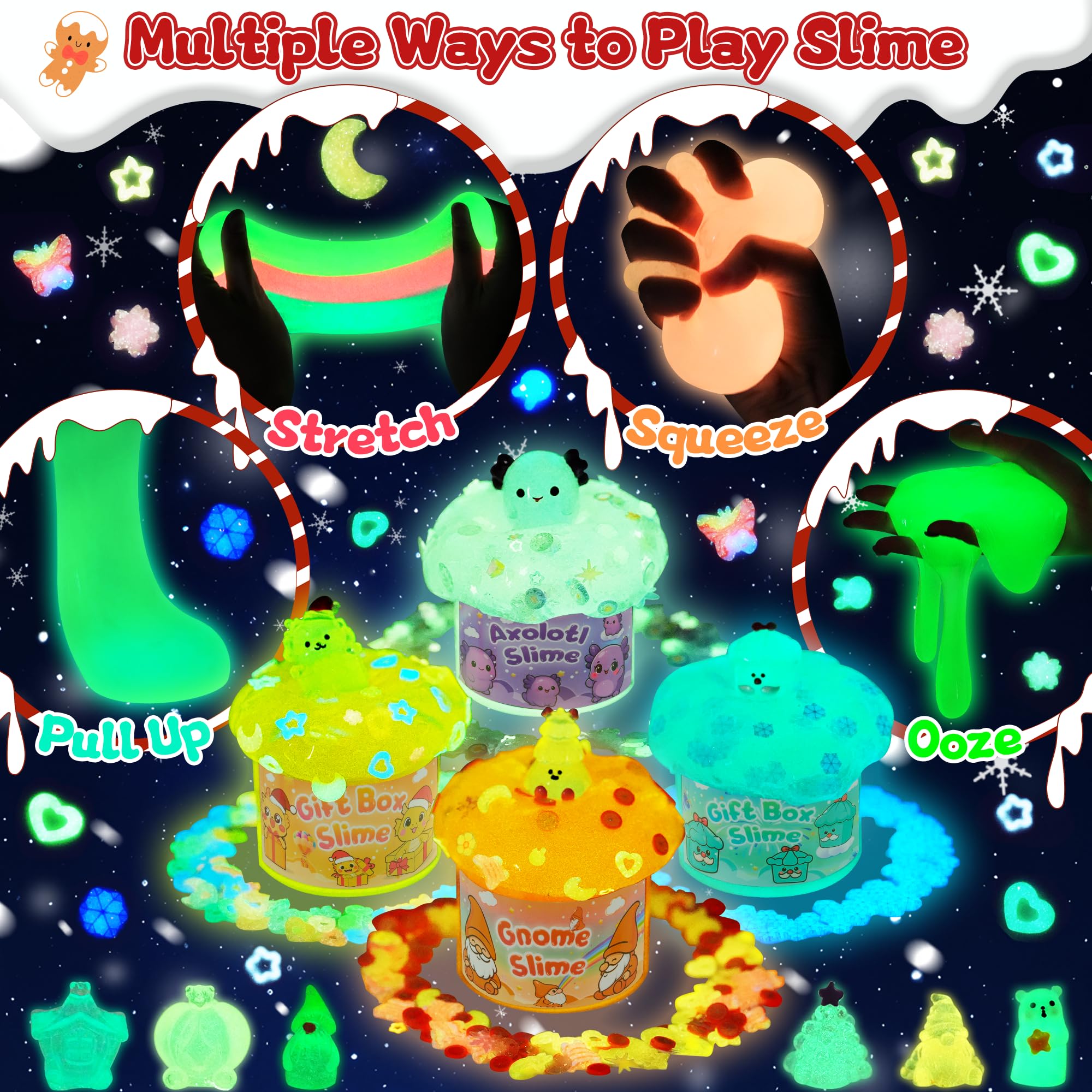 Okaybee 12 rainbow slimes showcase vibrant colors for sensory exploration.