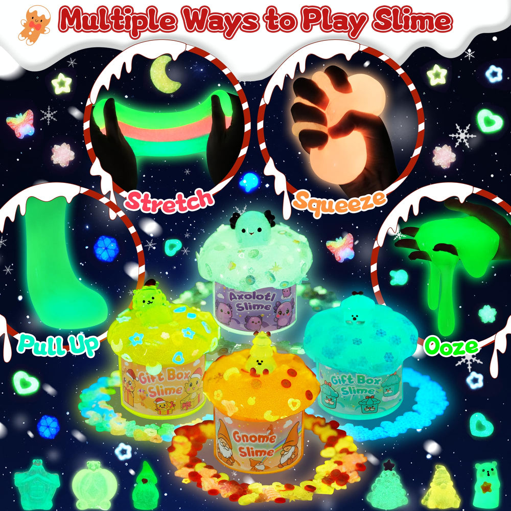 Okaybee 12 rainbow slimes showcase vibrant colors for sensory exploration.