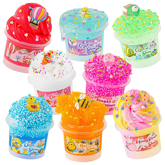 Okaybee slime dual-color butter slime for non-sticky, soft play
