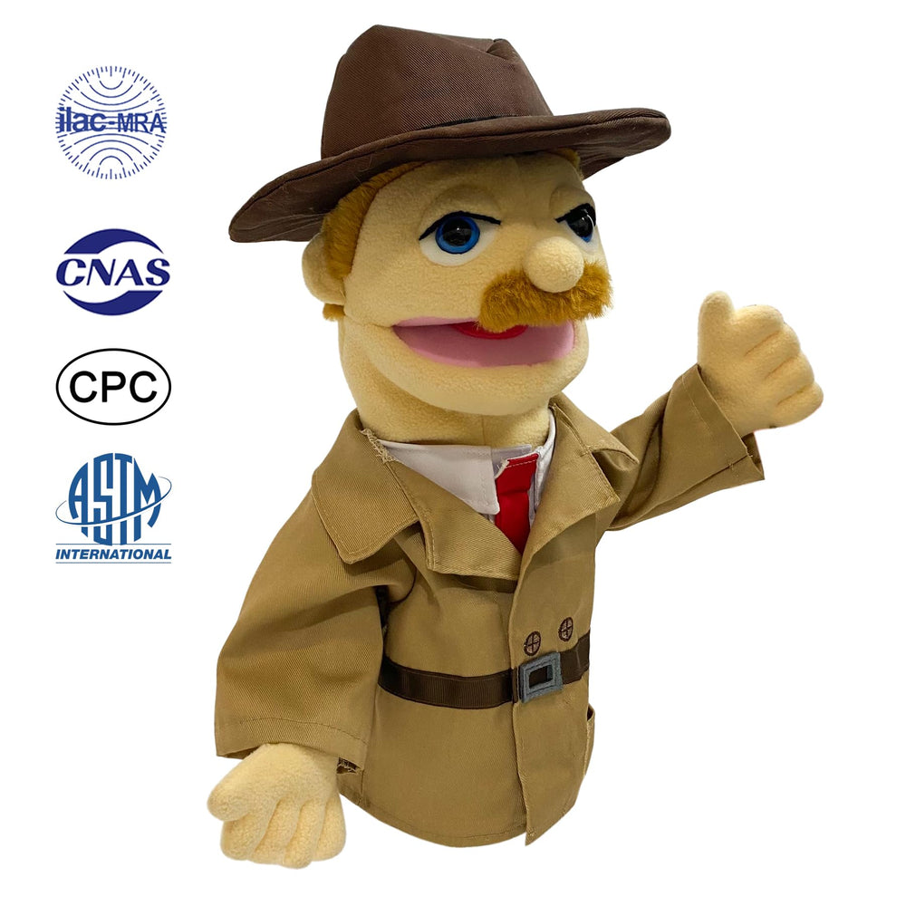 Okegztoa 16-inch nurse puppet ideal for caring role-play and creative learning.
