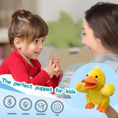 Okegztoa duck puppet is machine washable for easy cleanup.