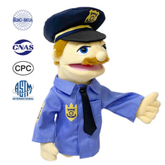 Okegztoa policeman puppet for kids' imaginative play and classroom stories