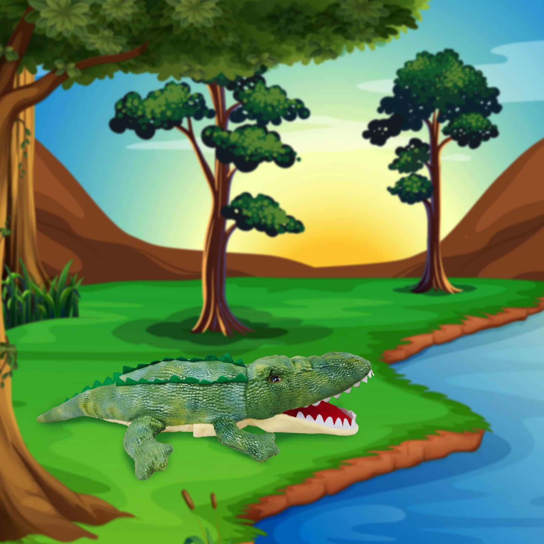 Okegztoa turtle puppet in bright colors to spark kid stories
