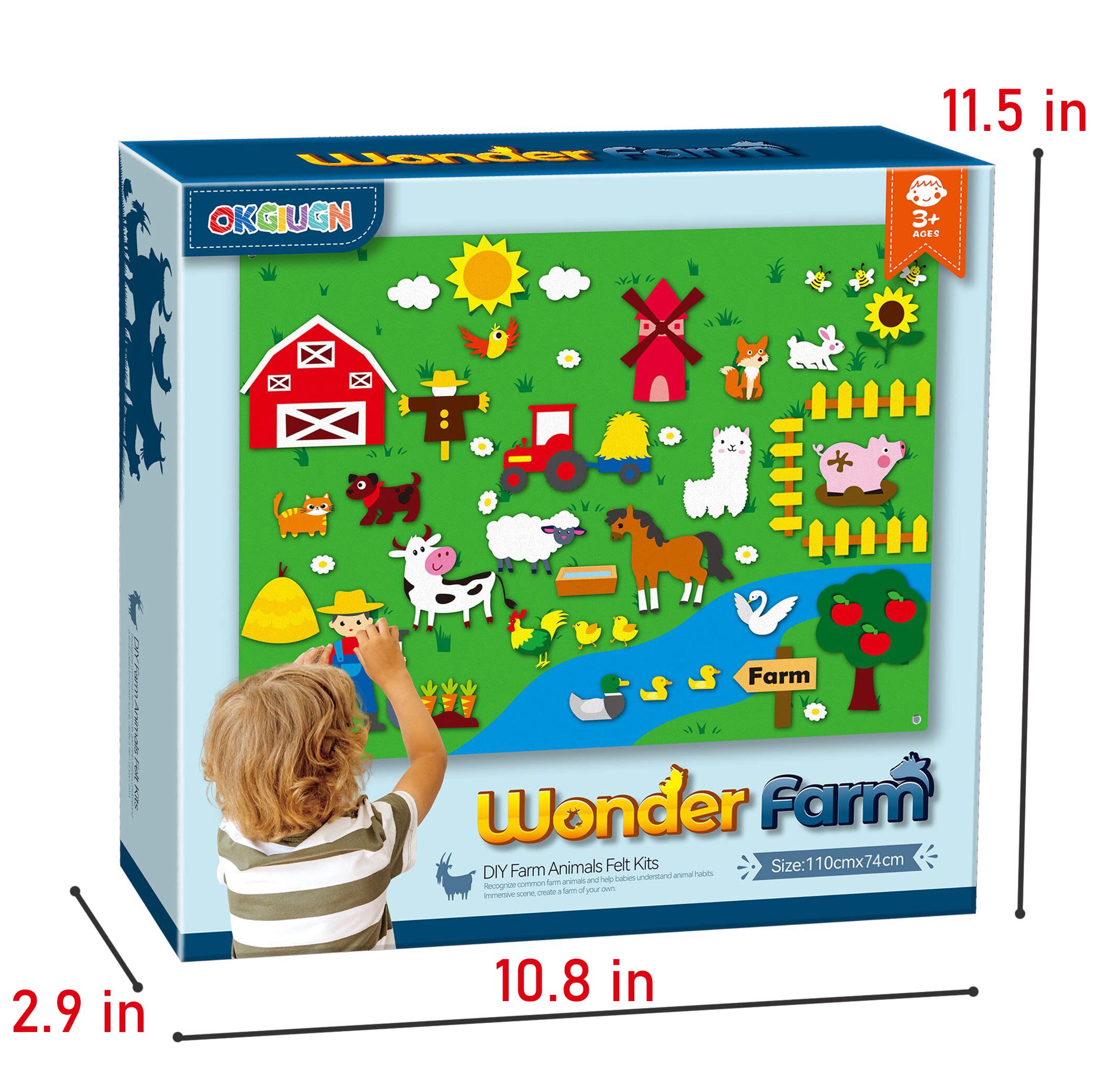 OKGIUGN hooks and sandpaper help install and secure the felt board for wall display.
