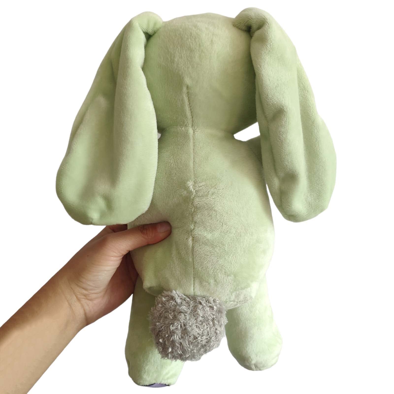 Okidg Knuffle Bunny plush closeup shows embroidery detail, ideal gift for fans.
