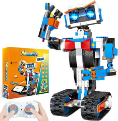 OKK robot building toy assembly showing hands-on STEM learning for curious kids.
