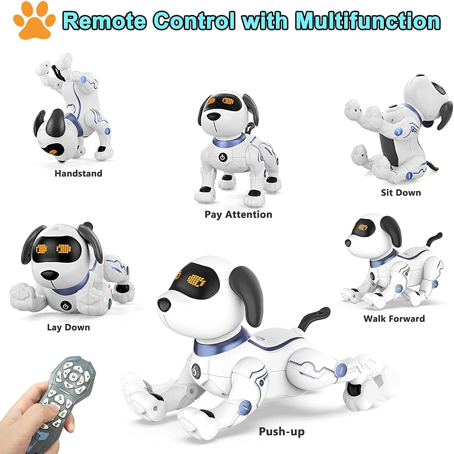 OKK Robot Dog dances with music for entertaining performances.