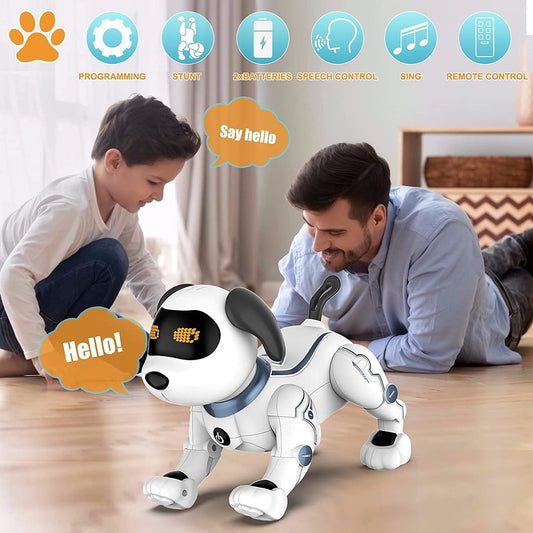 OKK Robot Dog remote programming shows sequences for endless fun.