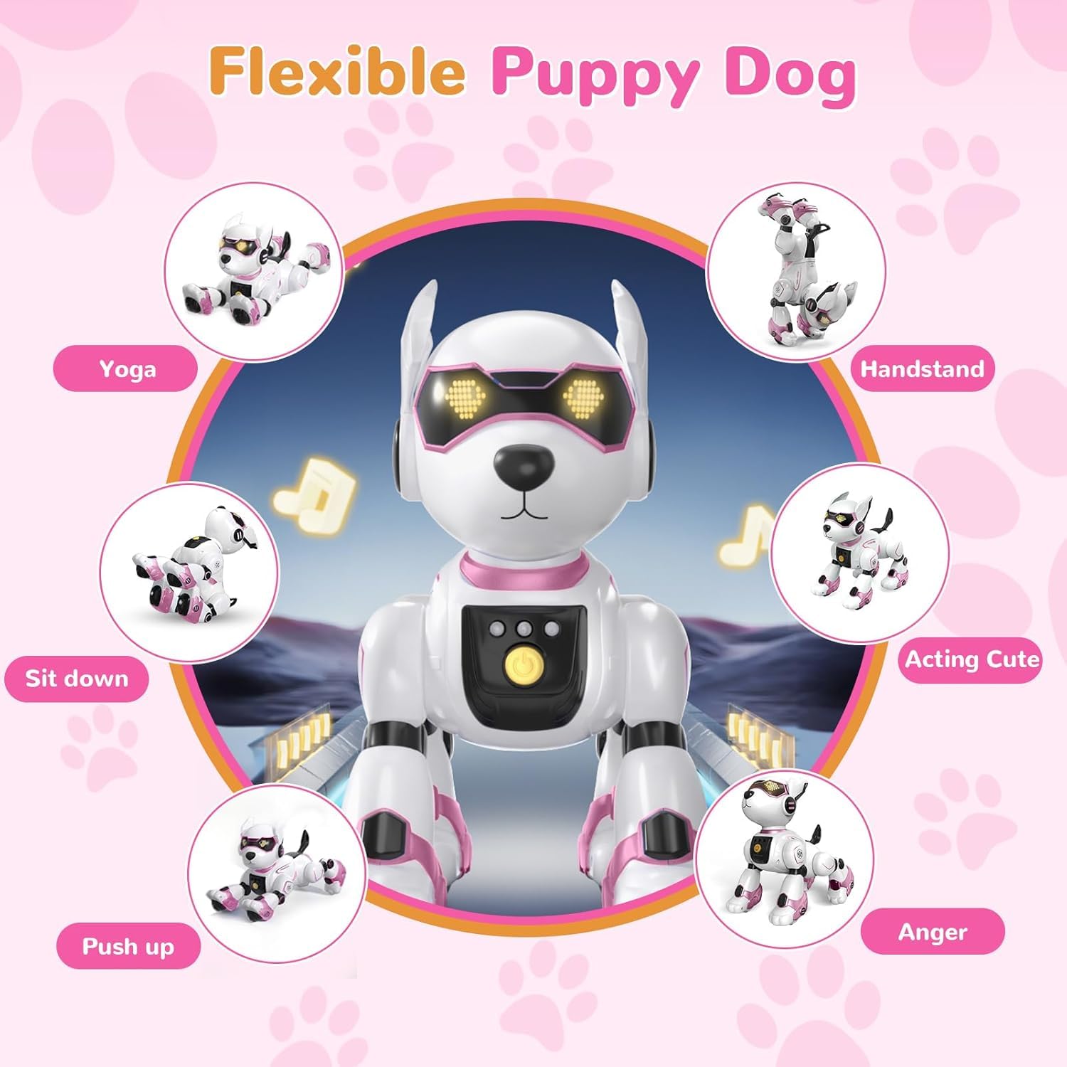 okk robot dog sings and dances, turning playtime into a tiny show