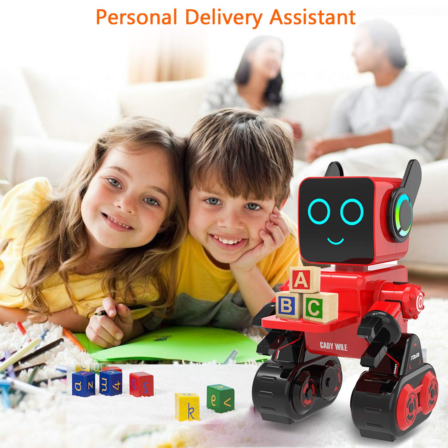 okk robot toy coin bank head slot teaches saving habits during fun playtime.