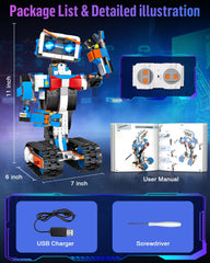 okk STEM robot toy instruction-guide flat lay shows clear setup steps.