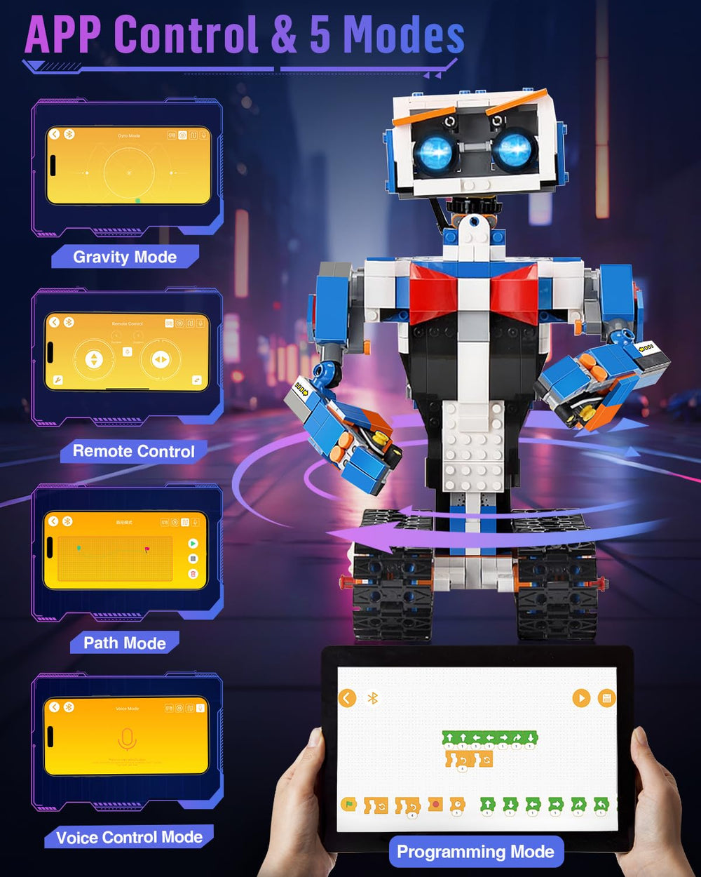 okk STEM robot toy remote control demonstrates easy directional movement and play.