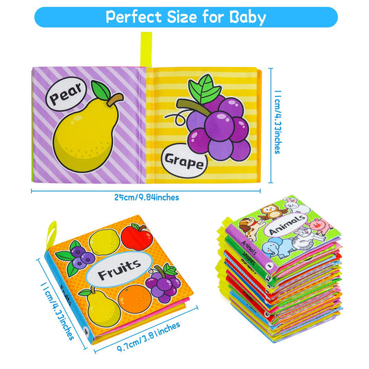 OKOOKO crinkle pages cloth book highlighting tactile stimulation for babies.