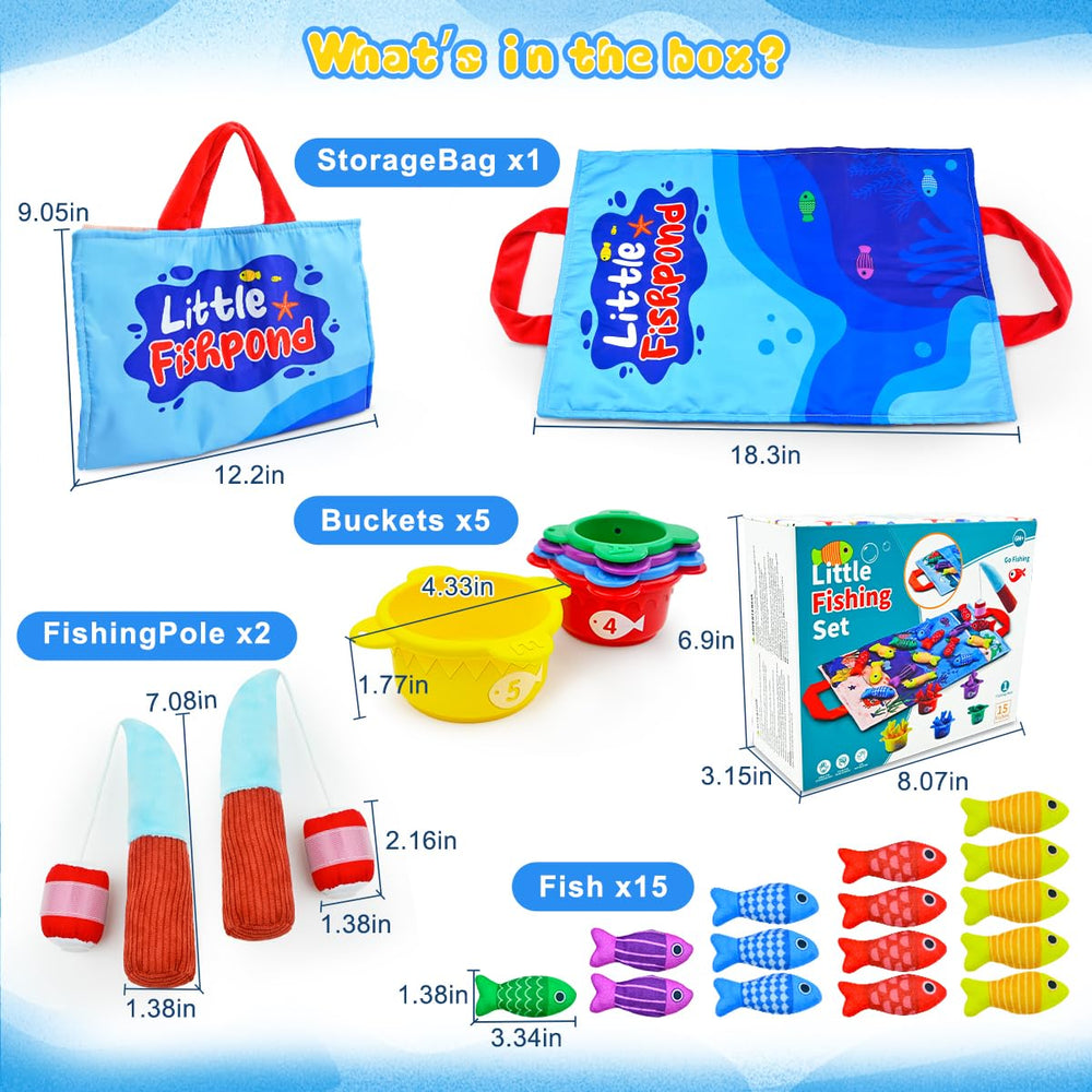 OKREVIEW 15 colorful fish boost color recognition and counting during play
