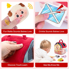OKREVIEW crinkle textures and sounds enhance baby sensory engagement