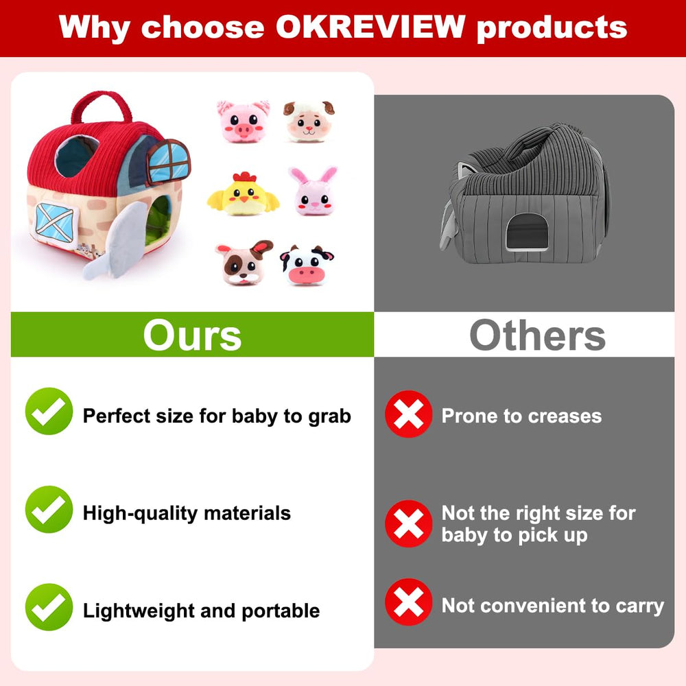 OKREVIEW portable barn with handle for easy transport
