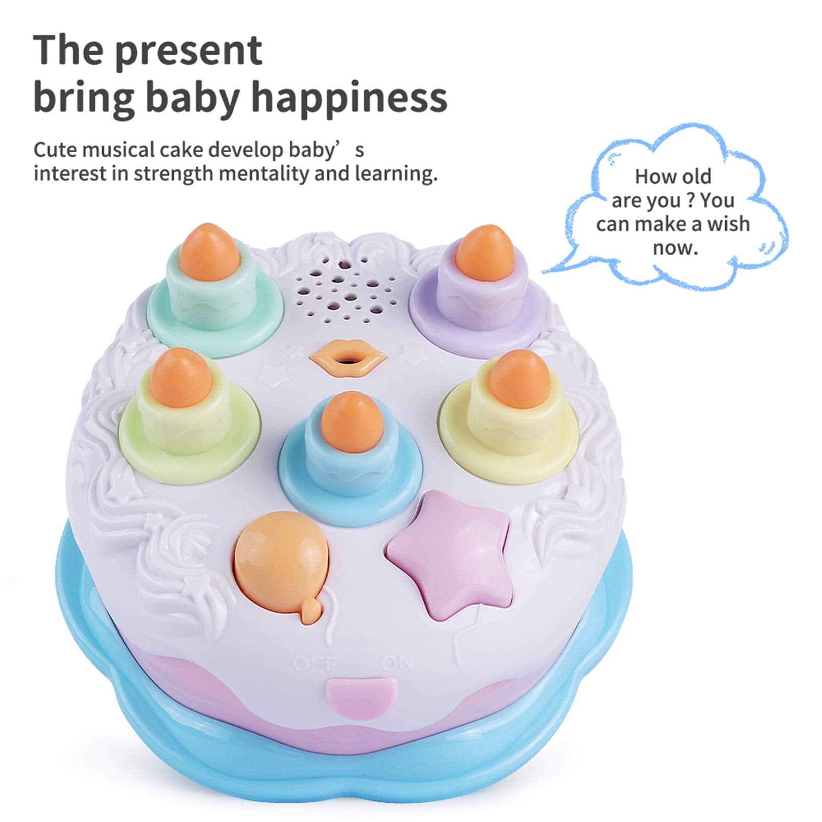 OKREVIEW candle blow-out moment for interactive pretend play