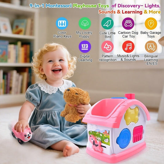 OKREVIEW shape sorter on the cube supports problem solving and hand-eye coordination.