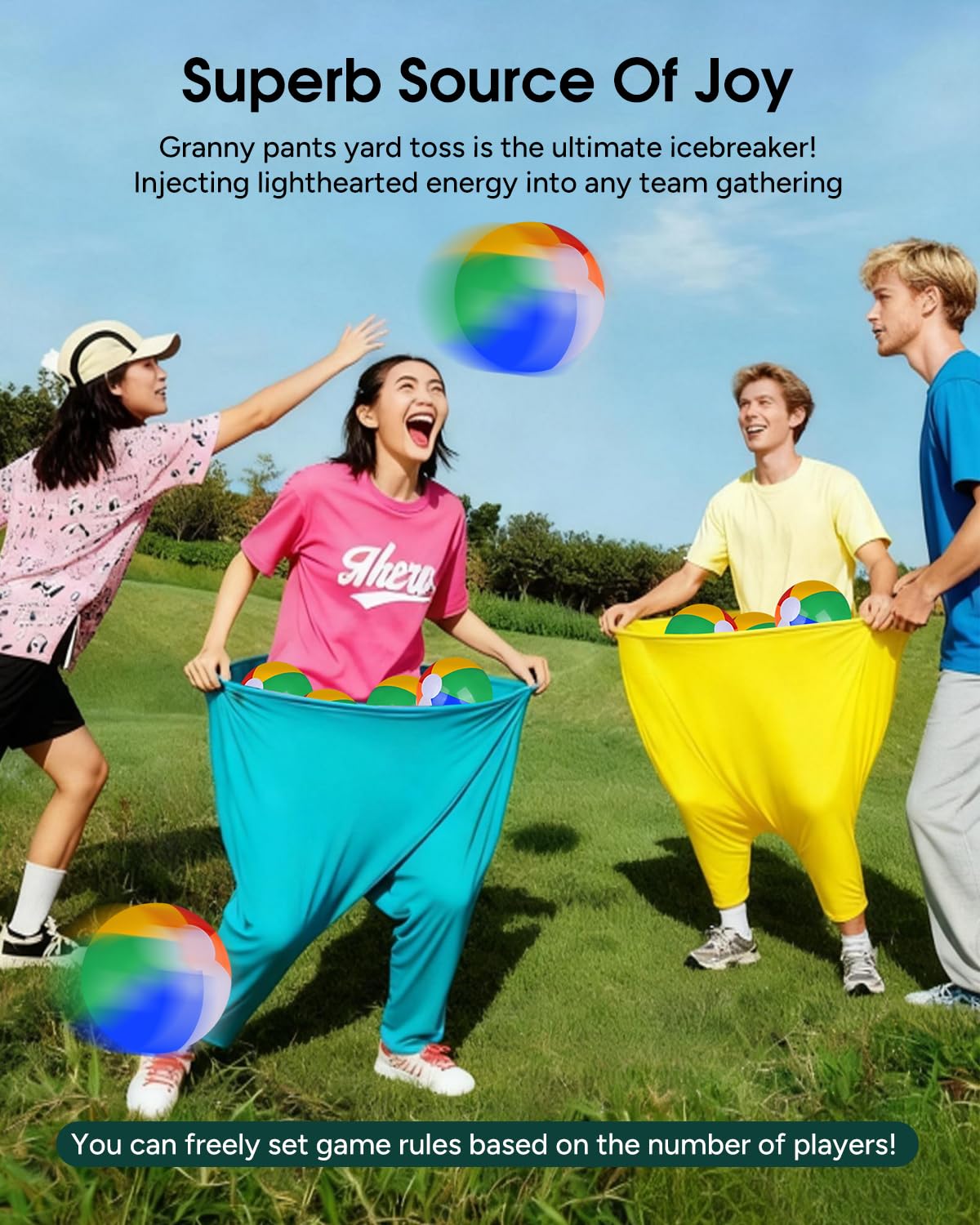 Olaiti yard game in action on lawn for all ages