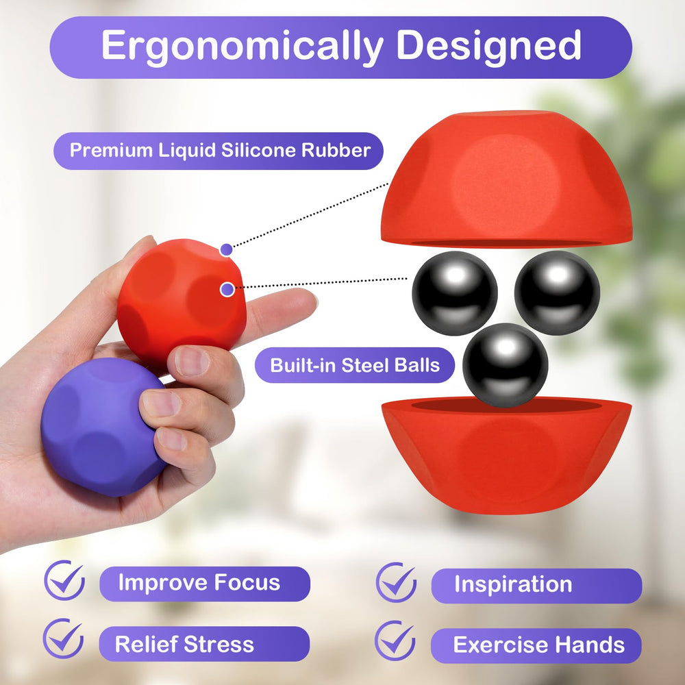 Olaivy silicone stress ball showing inside beads for smooth rolling
