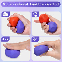 Olaivy stress ball in orange and purple for colorful desk focus