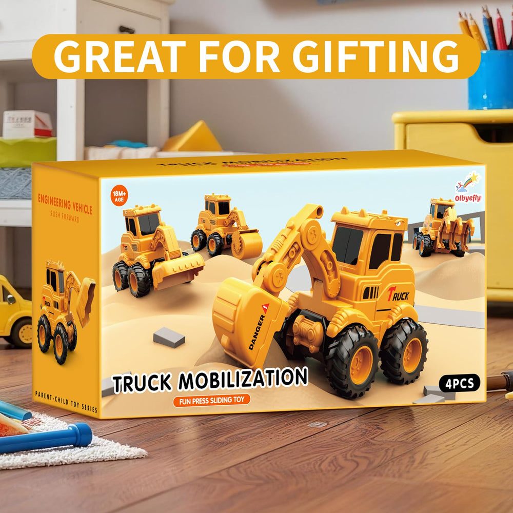 Olbyefly press and go truck design that requires no batteries