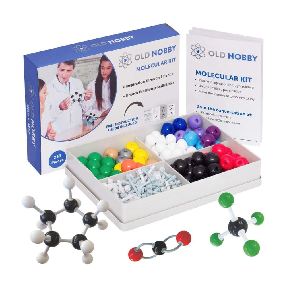 Old Nobby Lesson in Chemistry Model Kit—assembly-friendly pieces for clear structure visualization.