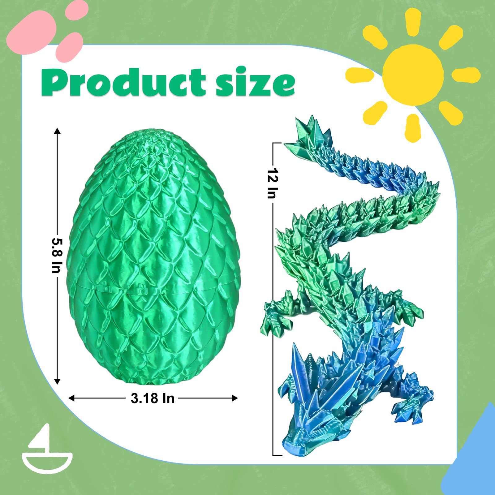 Olee Odee egg stands five inches tall for compact display.