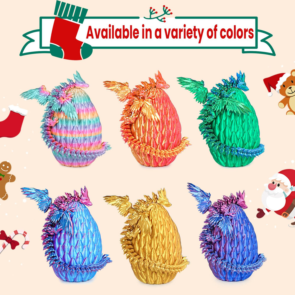 Olee Odee 5.8-inch egg with 9-inch dragon duo for compact display