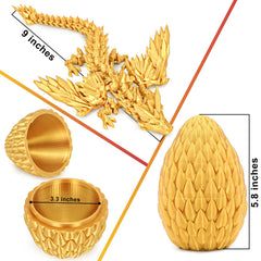 Olee Odee 7.1-inch egg with 15-inch dragon duo for dramatic presence