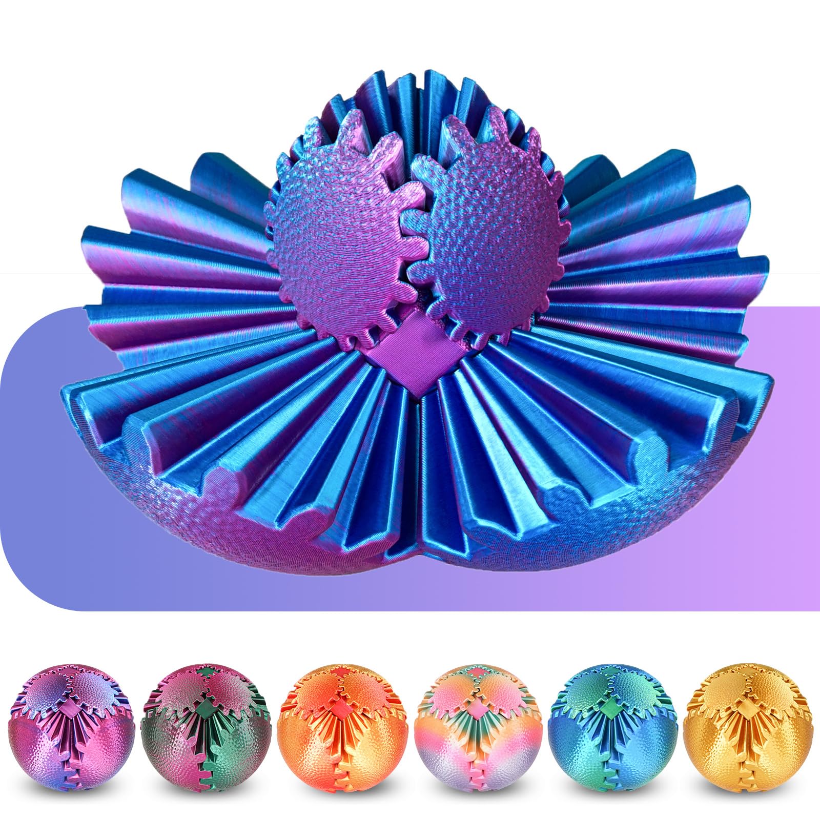 Olee Odee Gear Ball sphere close-up shows textured gears for secure grip and smooth rotation.