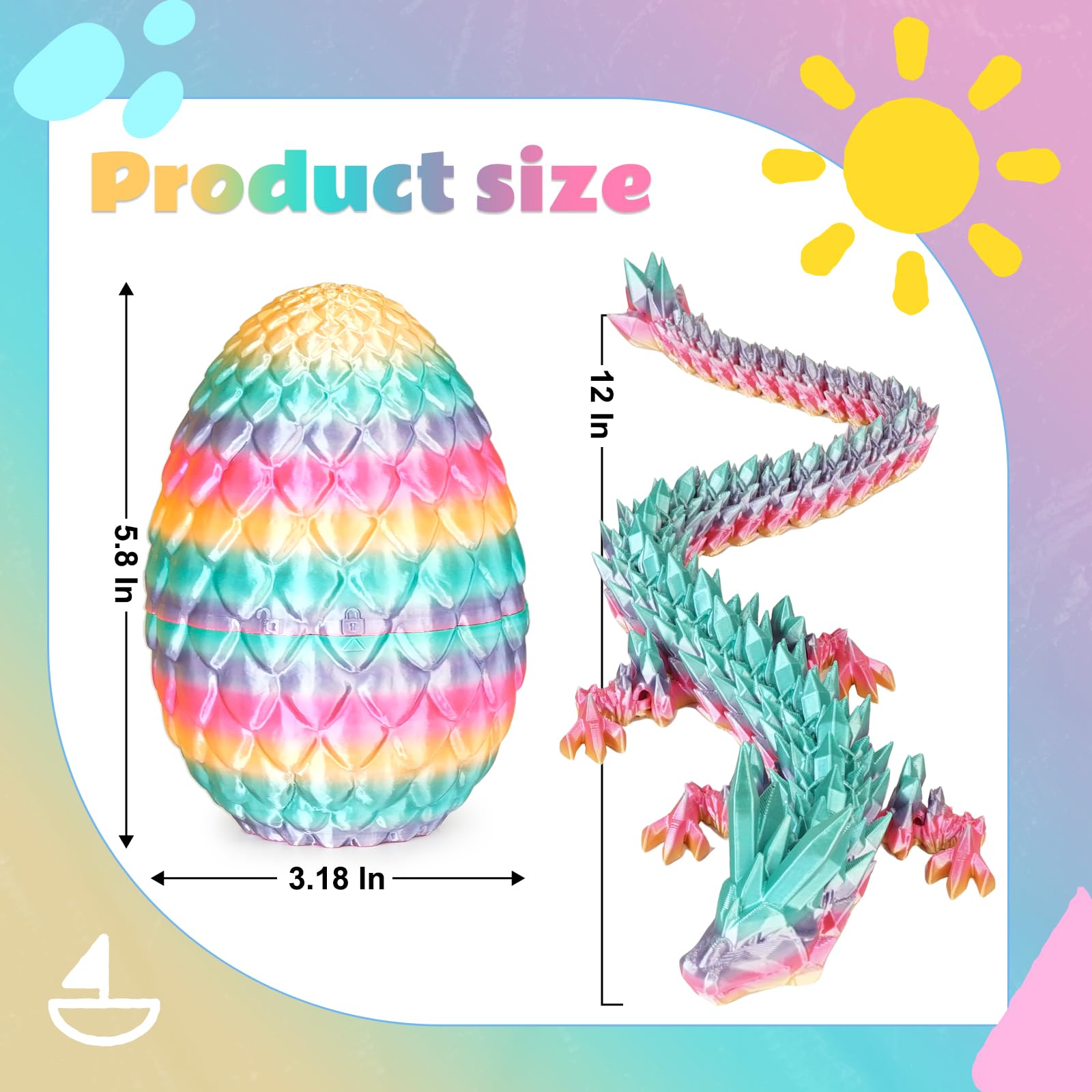 Olee Odee pastel rainbow colorway crystal dragon duo