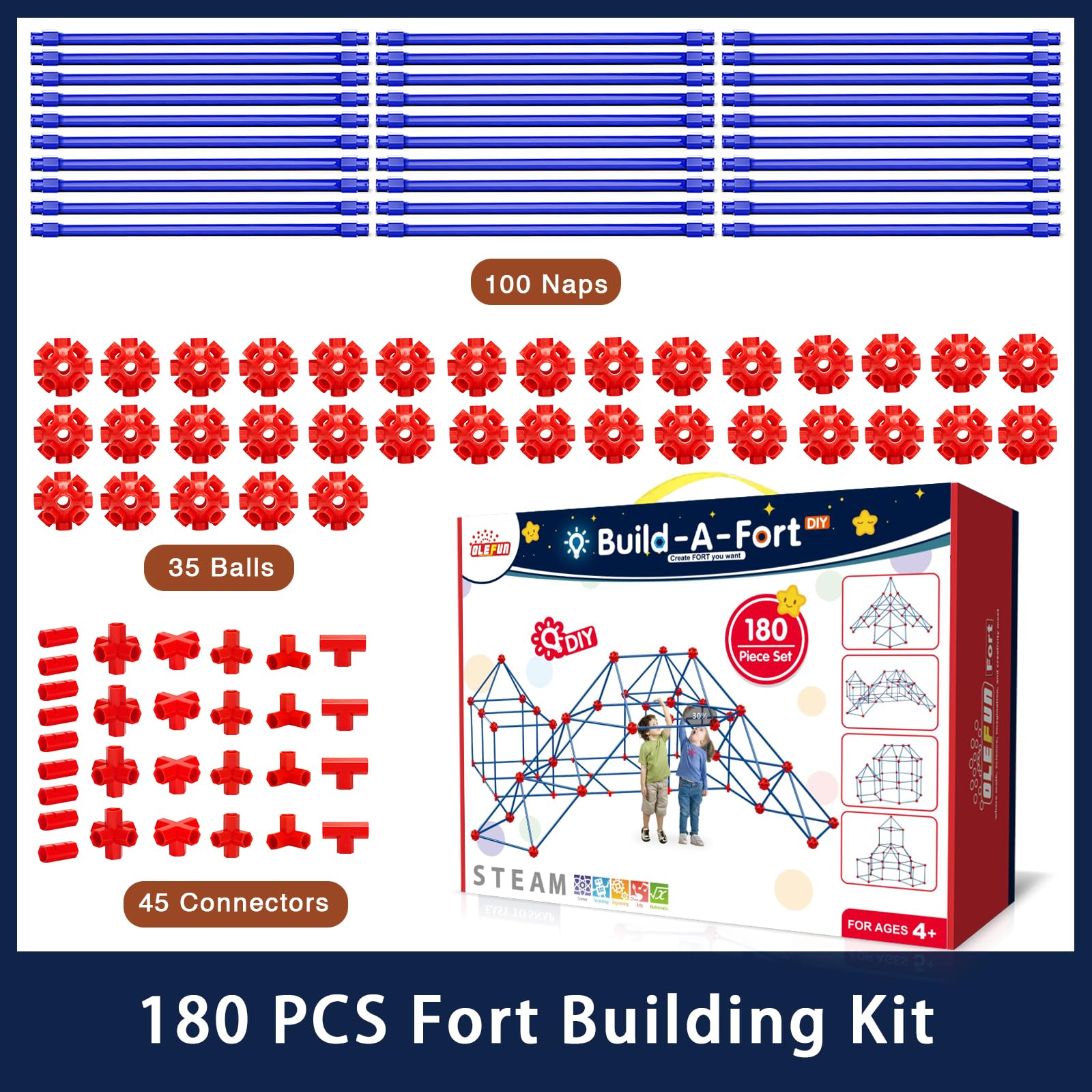 OleFun connector balls prepared for quick, sturdy builds