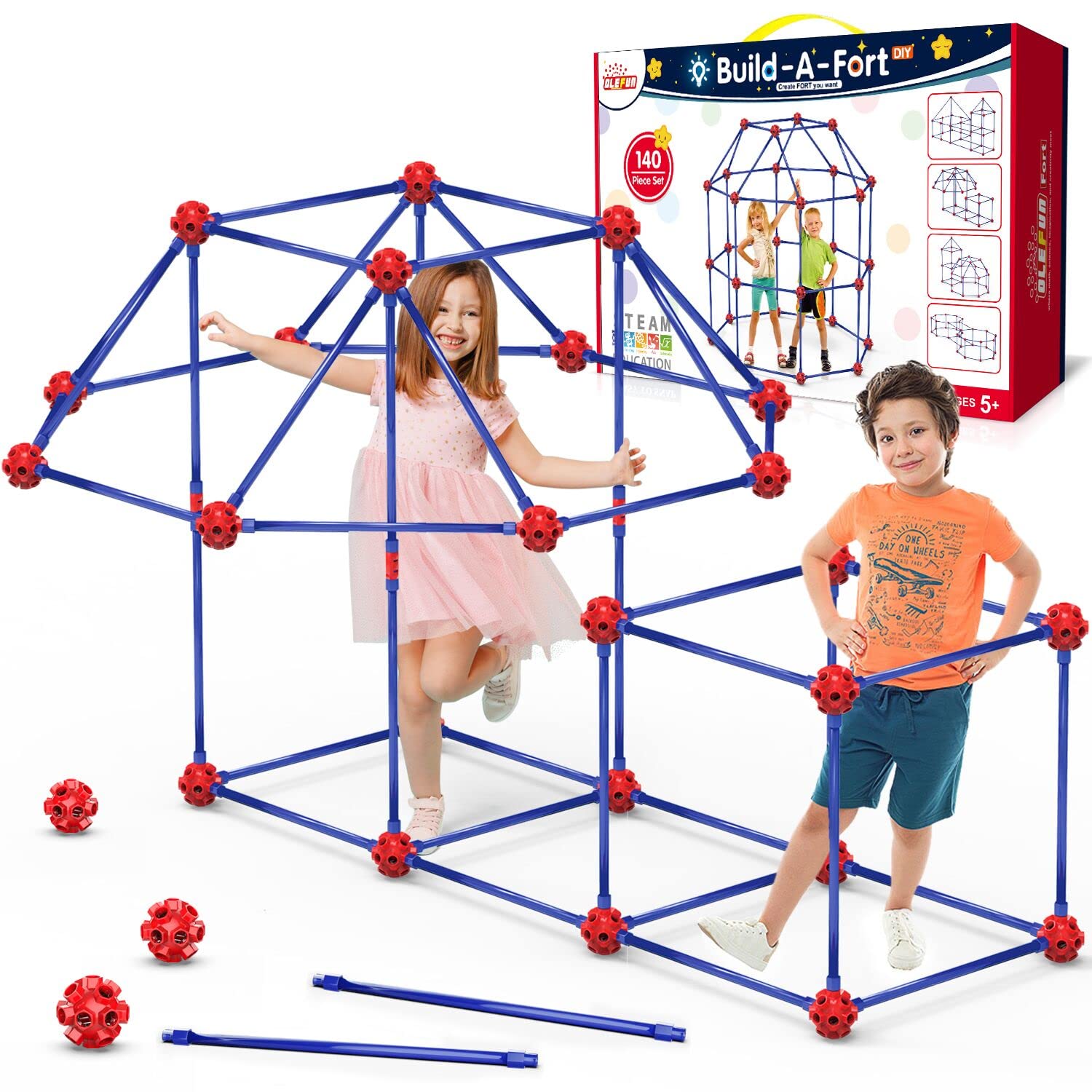 OleFun Fort Building Kit castle assembly for imaginative play and sturdy design