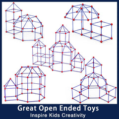 OleFun kid-friendly fort assembly in action inspires cooperative play
