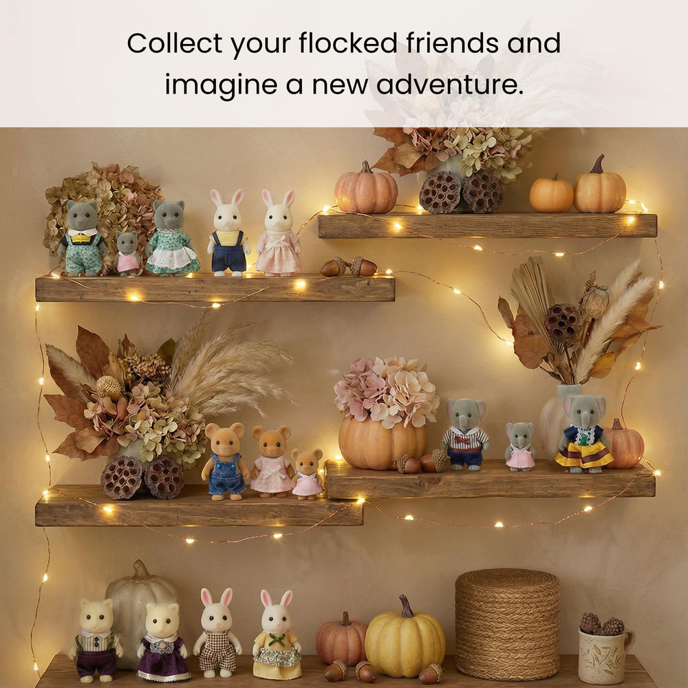 Care instructions with a dry cloth help preserve flocked texture