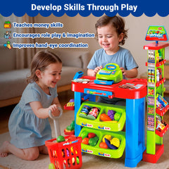 OLEOCA play food items create colorful, realistic grocery moments for kids