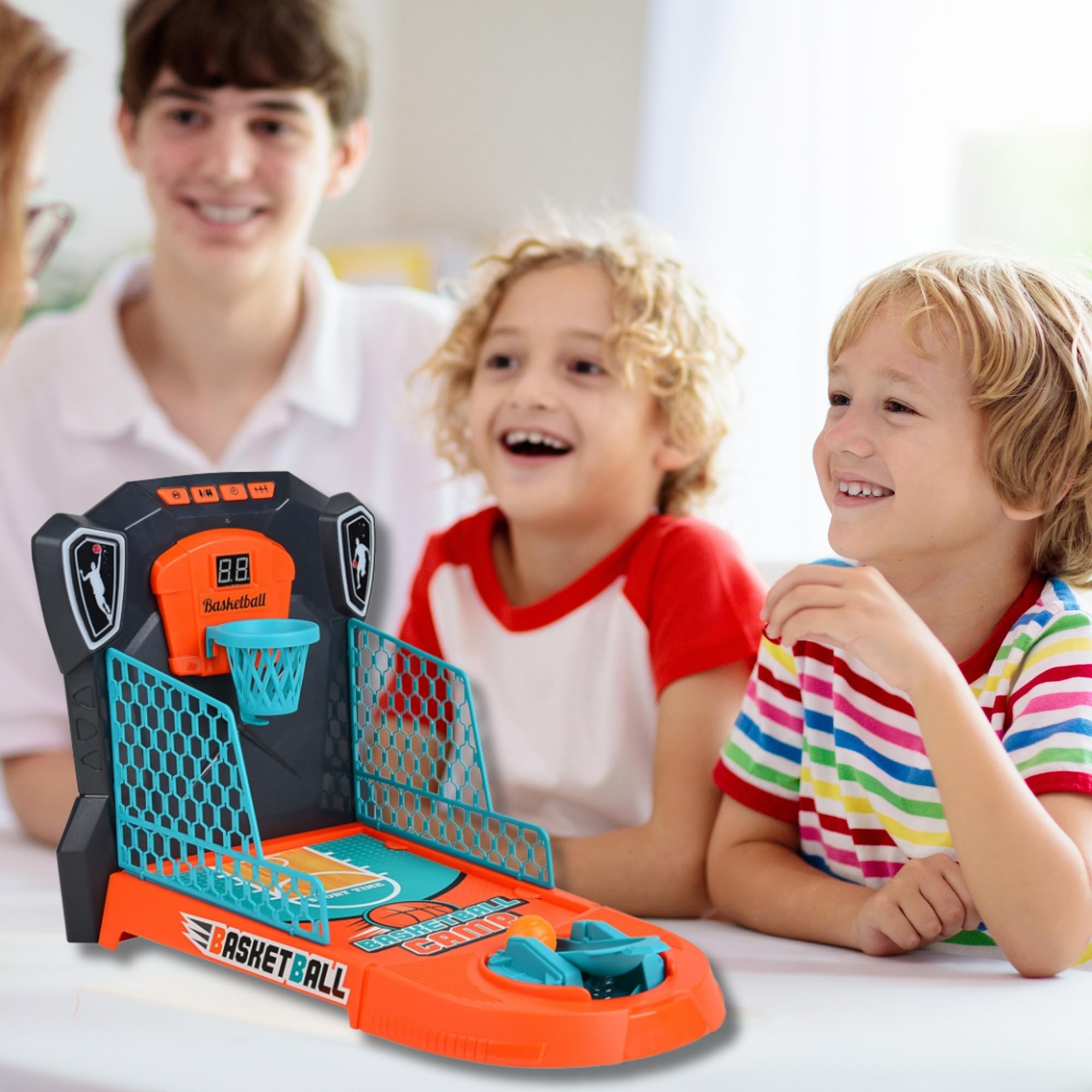 OLEOCA Tabletop Basketball Game durable construction for daily use.
