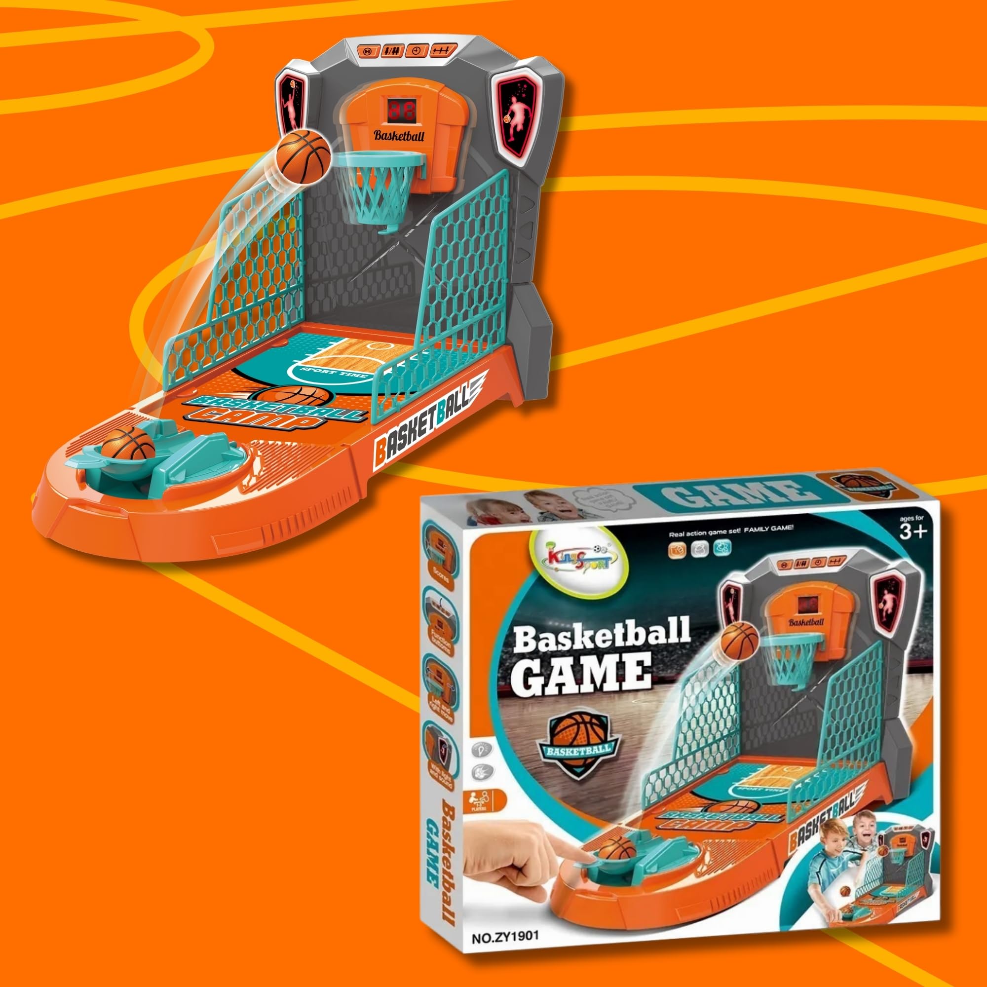 OLEOCA Tabletop Basketball Game gift-ready packaging for celebrations.