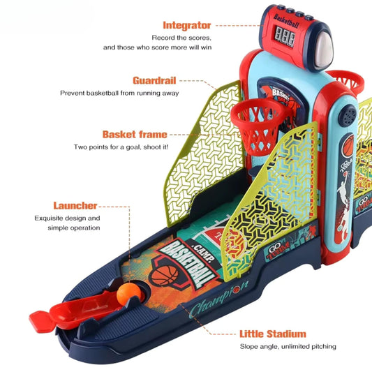 OLEOCA moving hoop enhances aim and timing during desk play sessions.