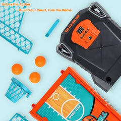 OLEOCA Tabletop Basketball Game protective mesh guards keep play continuous.