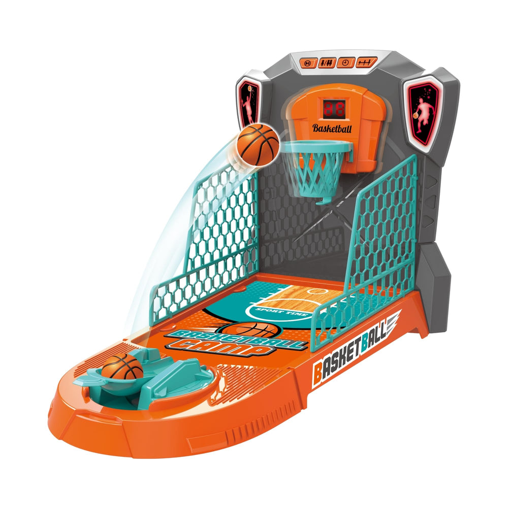 OLEOCA Tabletop Basketball Game with spring-loaded shooter for fast play.
