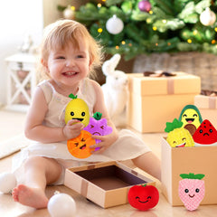 OleOletOy apple plush sensory toy suits cozy storytime and portable play.