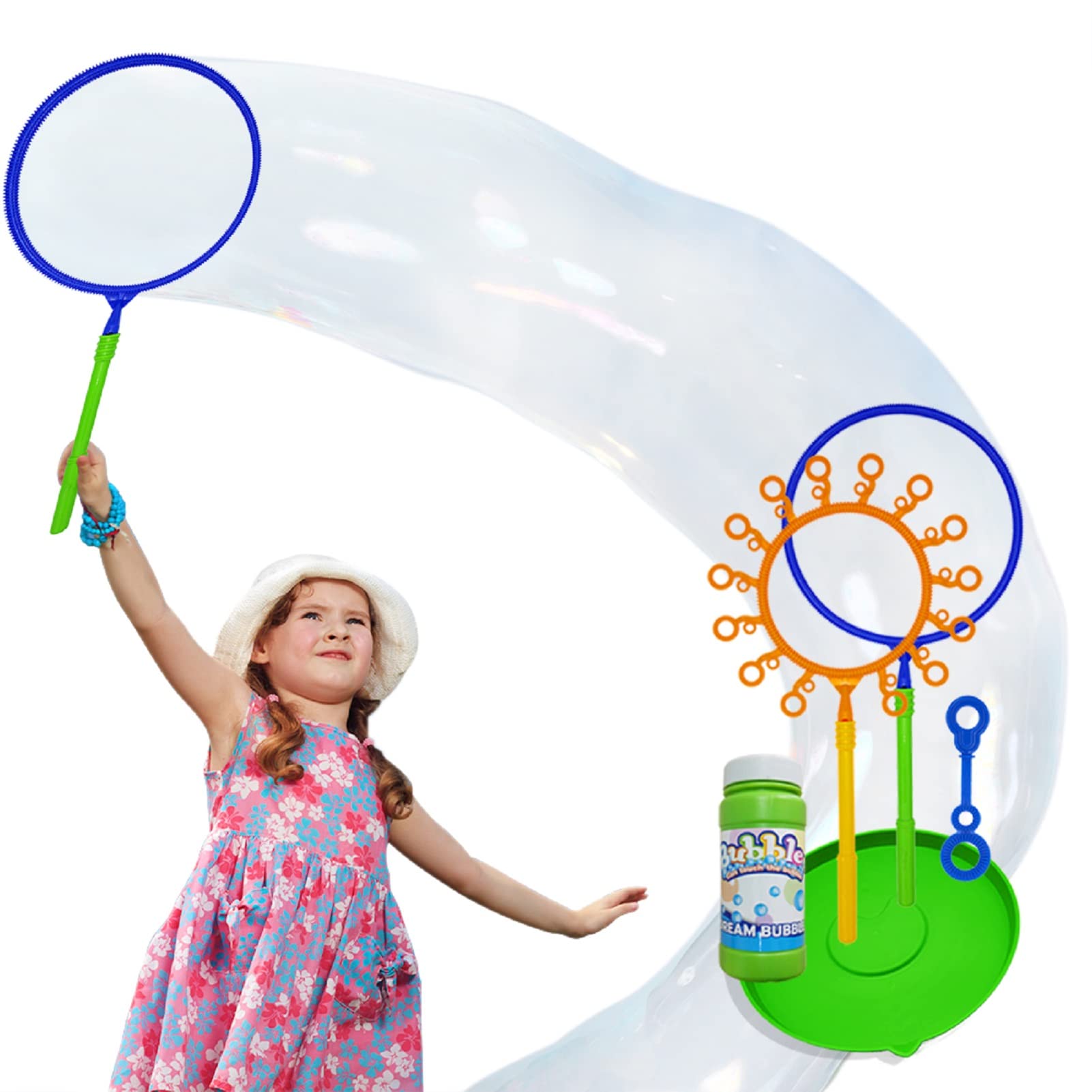 OleOletOy giant bubble wand set ready for outdoor fun and jumbo bubbles.