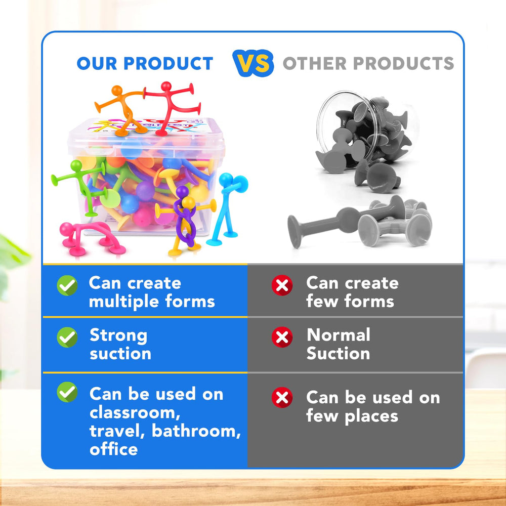 Classroom prizes using OleOletOy suction cup toys for engaging activities