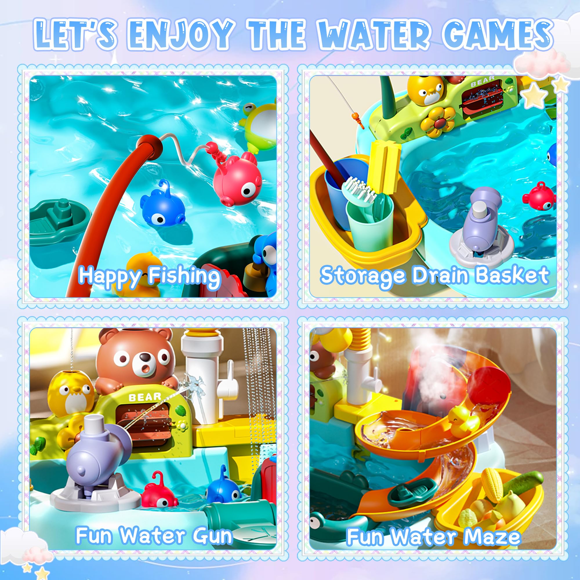 OLHKYN sand-water-table electric-pump demonstrates real pumping action for kids