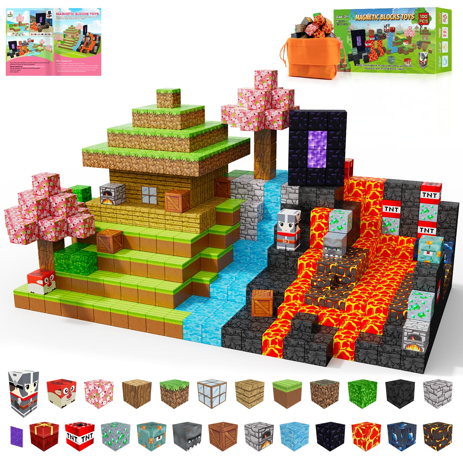 OLIA DESIGN magnetic blocks forest scene boosts imaginative play and spatial skills