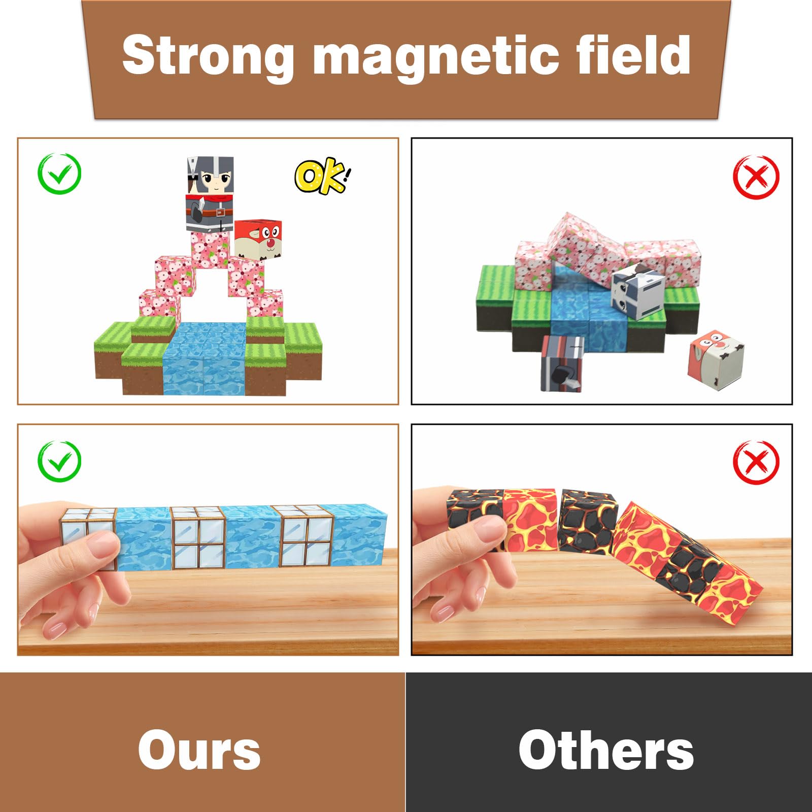 Kids playing together with OLIA DESIGN blocks encourages cooperation