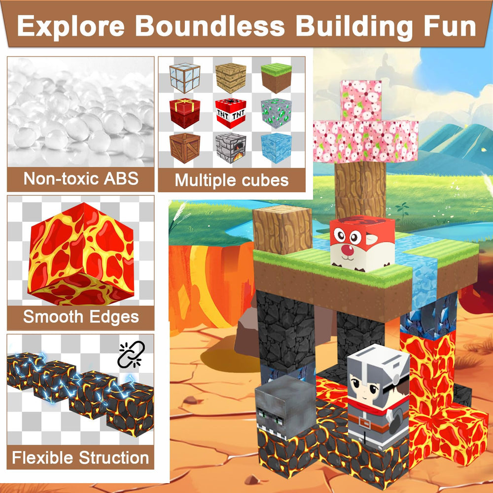 OLIA DESIGN magnetic blocks volcano landscape build invites exploration with magnets